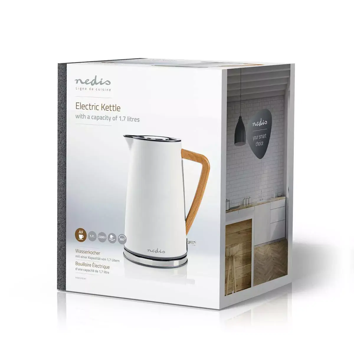 Electric kettle Nedis KAWK510EWT Photo 6