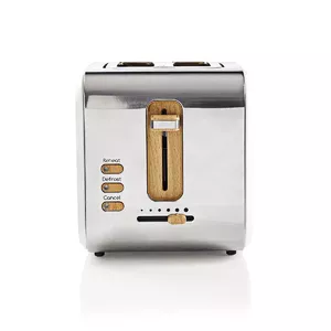 Toaster Nedis KABT510EWT — 2-slice stainless steel housing, 900 W, white
