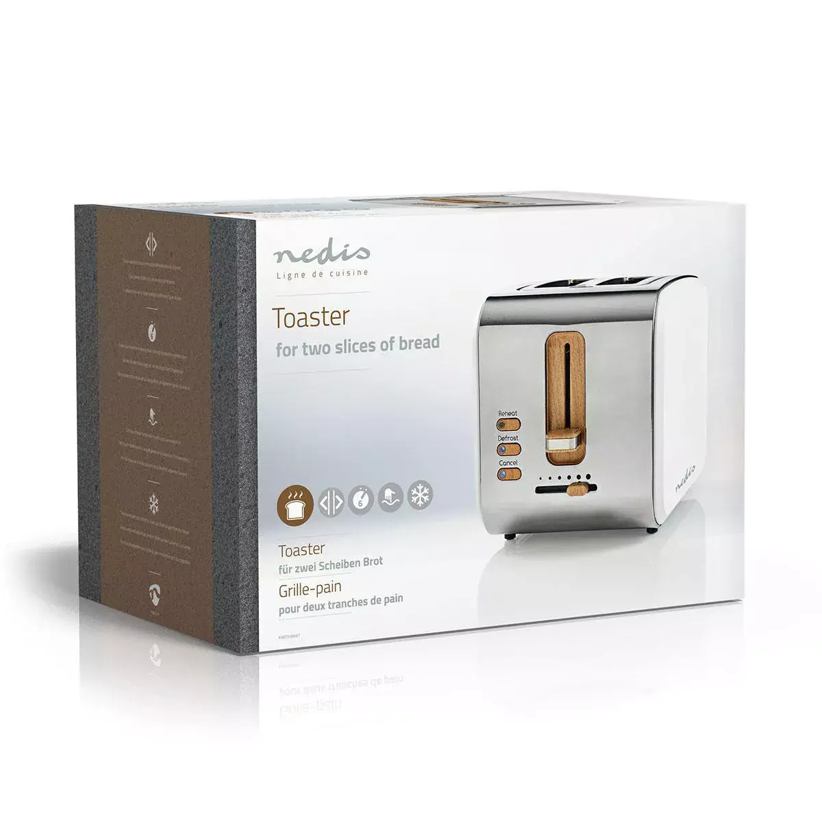 Toaster Nedis KABT510EWT — 2-slice 900 W Photo 6