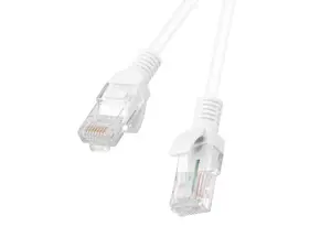 Network patch cable LANBERG Cat5e U/UTP 10 m, RJ-45–RJ-45, white