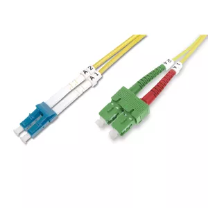 Optiskā šķiedru patch kabelis SC APC uz LC PC Digitus DK-292SCA3LC-01 1m
