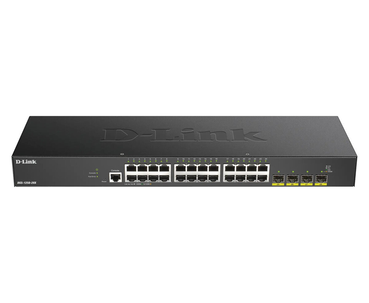 D-Link DGS-1250-28X Pārvaldāms L3 komutators ar