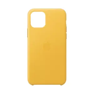 Apple ādas vāciņš iPhone 11 Pro tālrunim, dzeltens