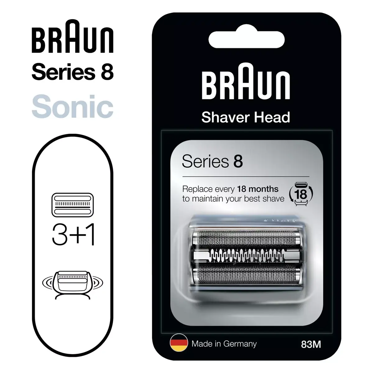 Skūšanās galva Braun Series 8 Cassette 83M Photo 2