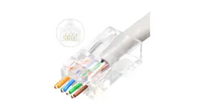 MicroConnect KON505-50EZ Cat6 RJ-45 прозрачный пластиковый коннектор для кабеля 50 шт