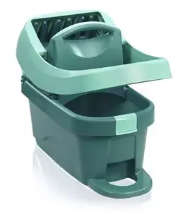 Mopping system bucket Leifheit 55076 — ergonomic wringer, large capacity, green