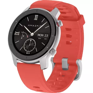 Amazfit GTR 42 3,05 cm (1.2") AMOLED 42 mm Digitāls 390 x 390 pikseļi Skārienjūtīgais ekrāns Melns, Sudrabs GPS