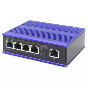 Digitus DN-650107 tīkla pārslēgs Nepārvaldīts L2 Fast Ethernet (10/100) Power over Ethernet (PoE) Melns, Zils