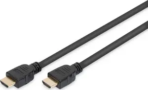 HDMI kabelis Digitus AK-330124-010-S 1m Vīriešu uz Vīrieti Melns