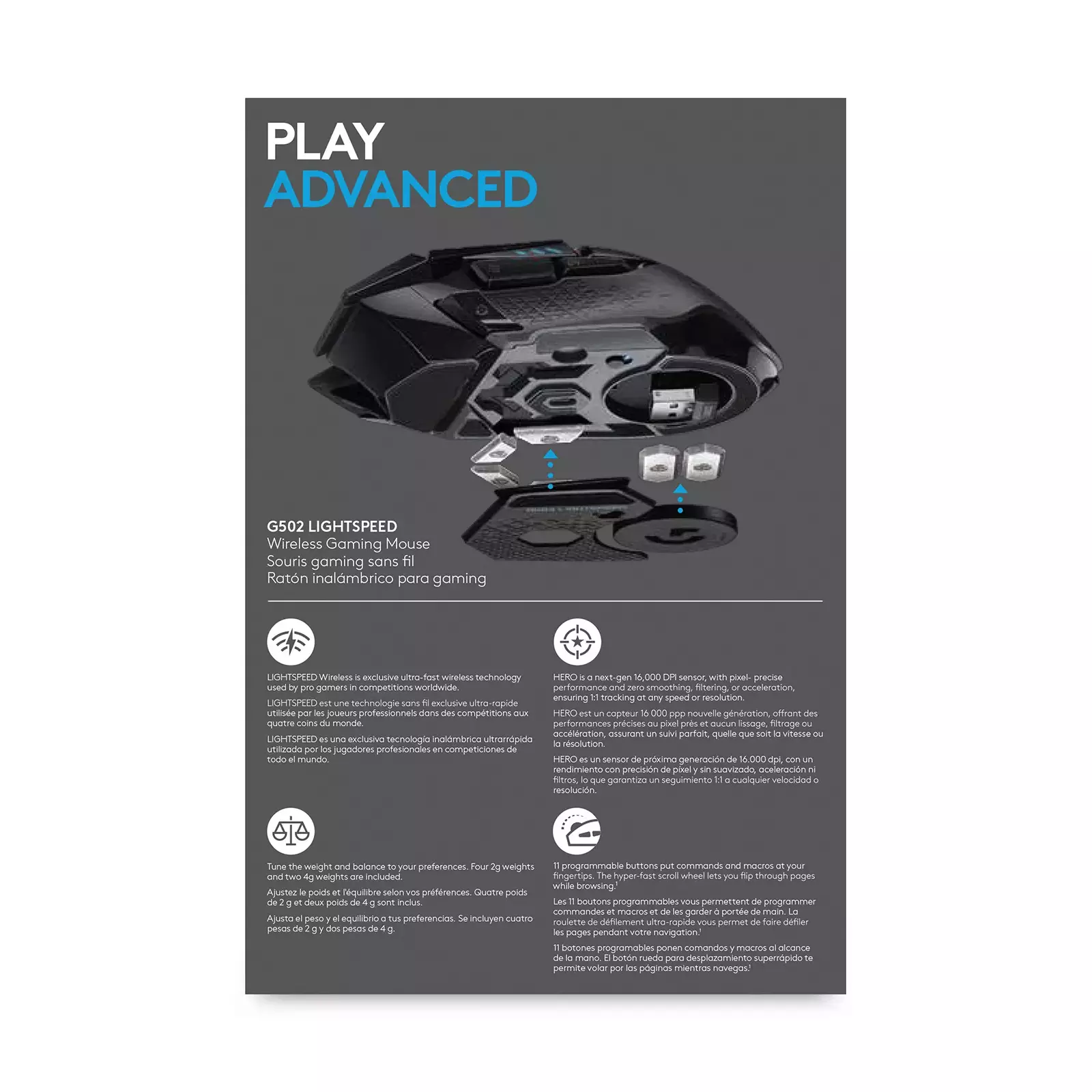 Spēļu pele Logitech G502 Hero Photo 13