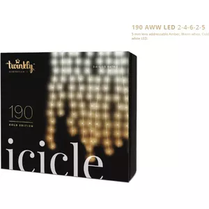 Twinkly icicle 190 Gold Edi LED AWW