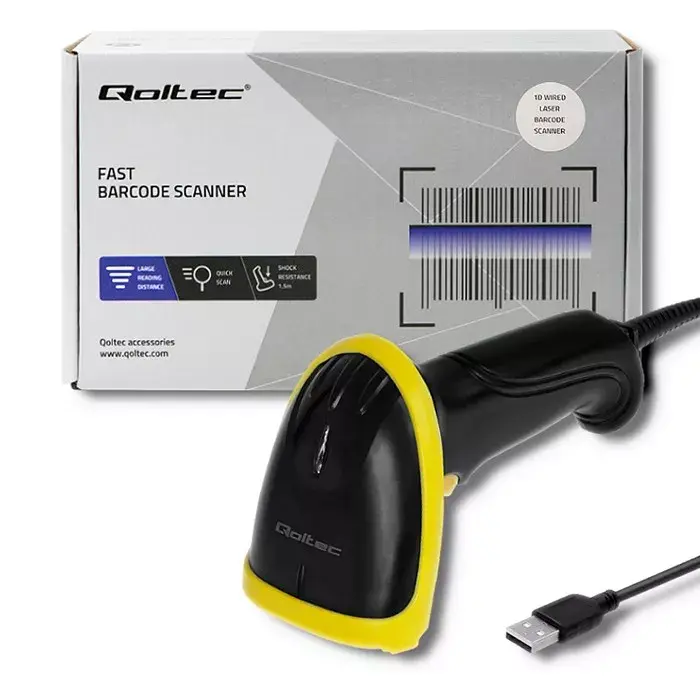 Handheld barcode reader Qoltec 50860 Photo 2