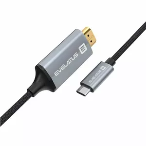 Evelatus Universālais datu kabelis HDMI uz Type C TPC04 Melns