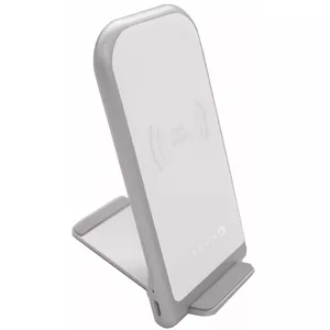 Wireless desk charger Evelatus EWD01 White — fast charging, Qi-compatible, compact stand