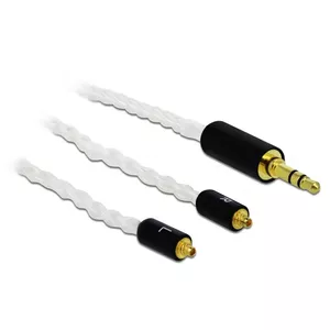 Audio kabelis DeLOCK 85845 1.2m 3.5mm 2x MMCX Balts