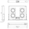 Techly I-CASE FAN-TC4 1U 19 collu ventilatoru panelis Photo 3