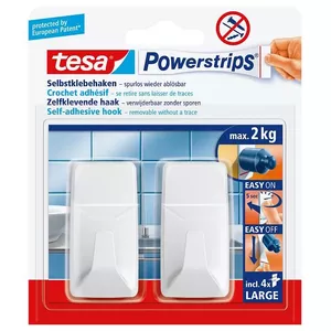 Towel hook TESA Powerstrips Indoor 58272-00000-00 White