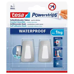 Towel hook TESA 59783-00000 Indoor White 2 pc(s)