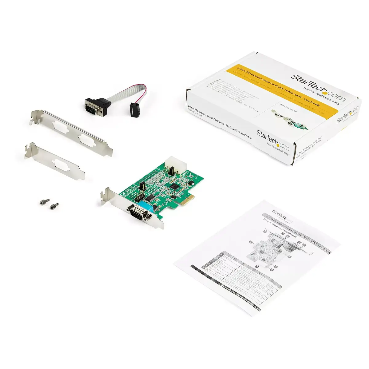 2-portu PCI Express RS232 seriālais adaptera karte StarTech PEX2S953LP Photo 6
