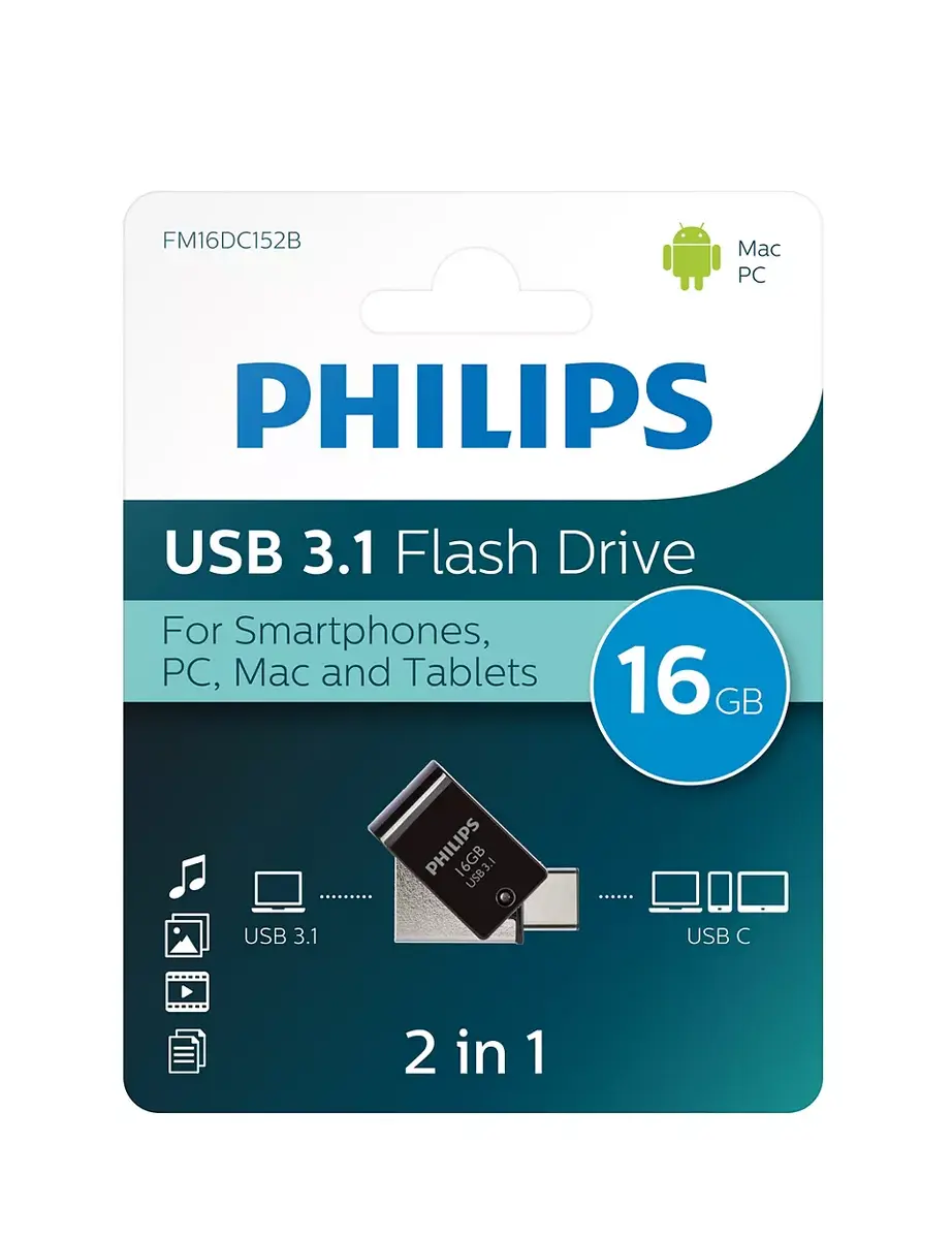 USB Flash Drive Philips 16GB FM16DC152B/00 Photo 8