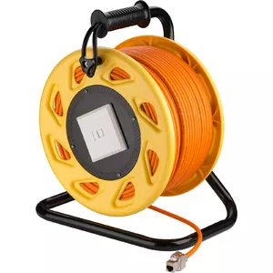 Goobay Portable RJ45 Network Cable Reel Extension 90m Cat7a Orange