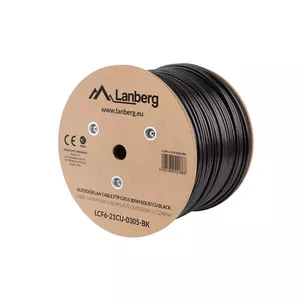 Сетевой кабель Lanberg LCF6-21CU-0305-BK F/UTP Cat6 305 м Черный