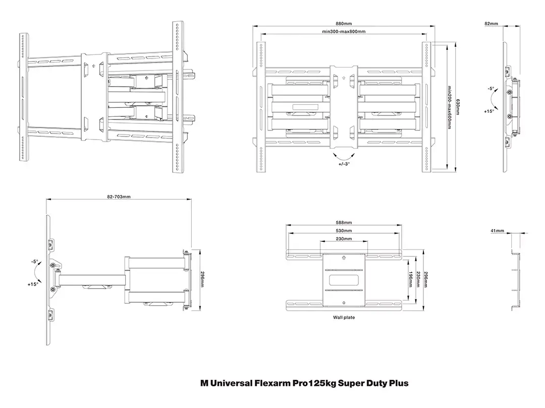 Mounting bracket MULTIBRACKETS Universal Flexarm Pro Photo 9
