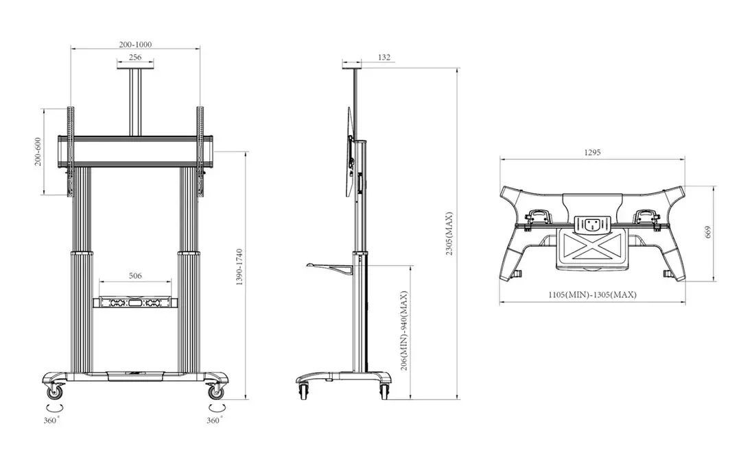 Grīdas statīvs Multibrackets M Public Dual Pillar 180 HD Photo 19