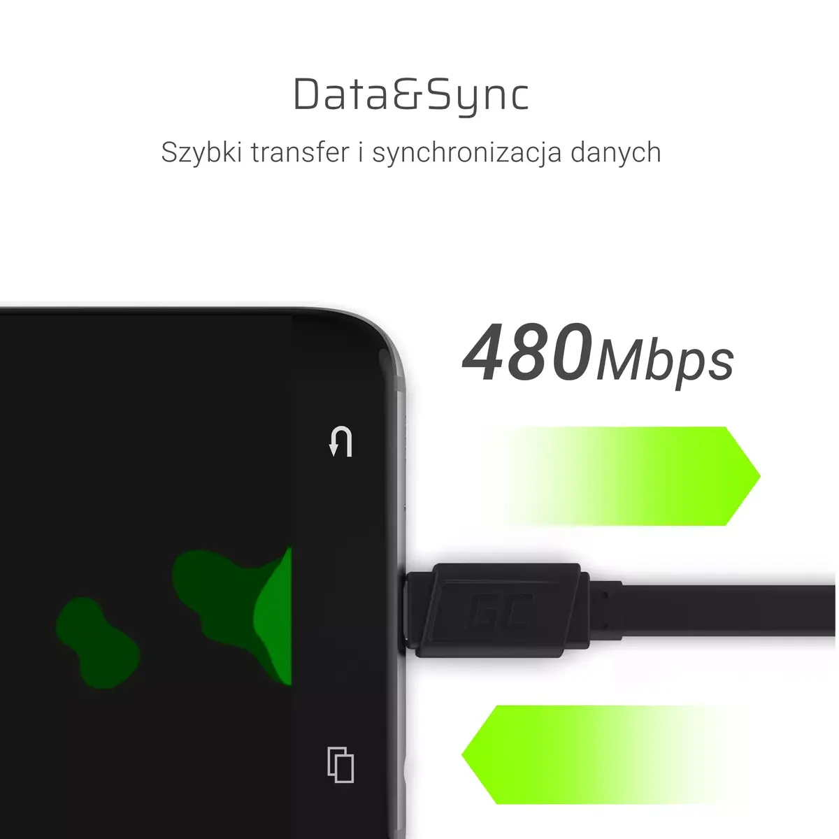 Кабель USB A — USB C Green Cell KABGC03 Photo 5