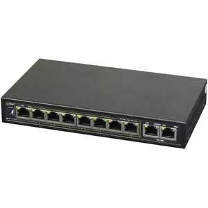 PULSAR S108 tīkla pārslēgs Fast Ethernet (10/100) Power over Ethernet (PoE) Melns