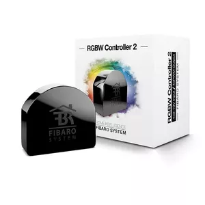 Fibaro RGBW kontrolieris Z-Wave Plus, melns