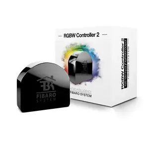Контроллер RGBW Fibaro RGBW Controller 2 беспроводной черный, Z-Wave, DC, 36.9×42.4×17.5 мм