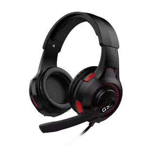 Наушники Genius HS-G600V — проводные накладные игровые, 20–2000 Гц, кабель 1,8 м, черно‑красные