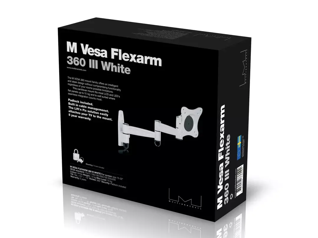 Multibrackets M VESA Flexarm 360 III White Photo 13