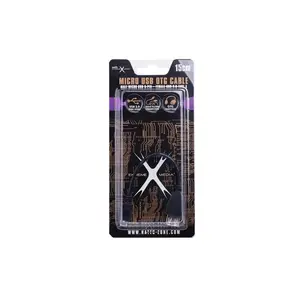 USB 2.0 kabelis NATEC NKA-0614 — USB A uz Micro-USB B, 0.15 m, melns