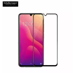 MyScreen Diamond Edge 2.5D FULL GLUE 0.33mm Stikls priekš Samsung Galaxy A70 (A705F) Pilna izmēra ar Melnu rāmi