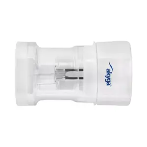 Power adapter Akyga AK-AD-61 — indoor 110–240V, compact white 48×48×86 mm