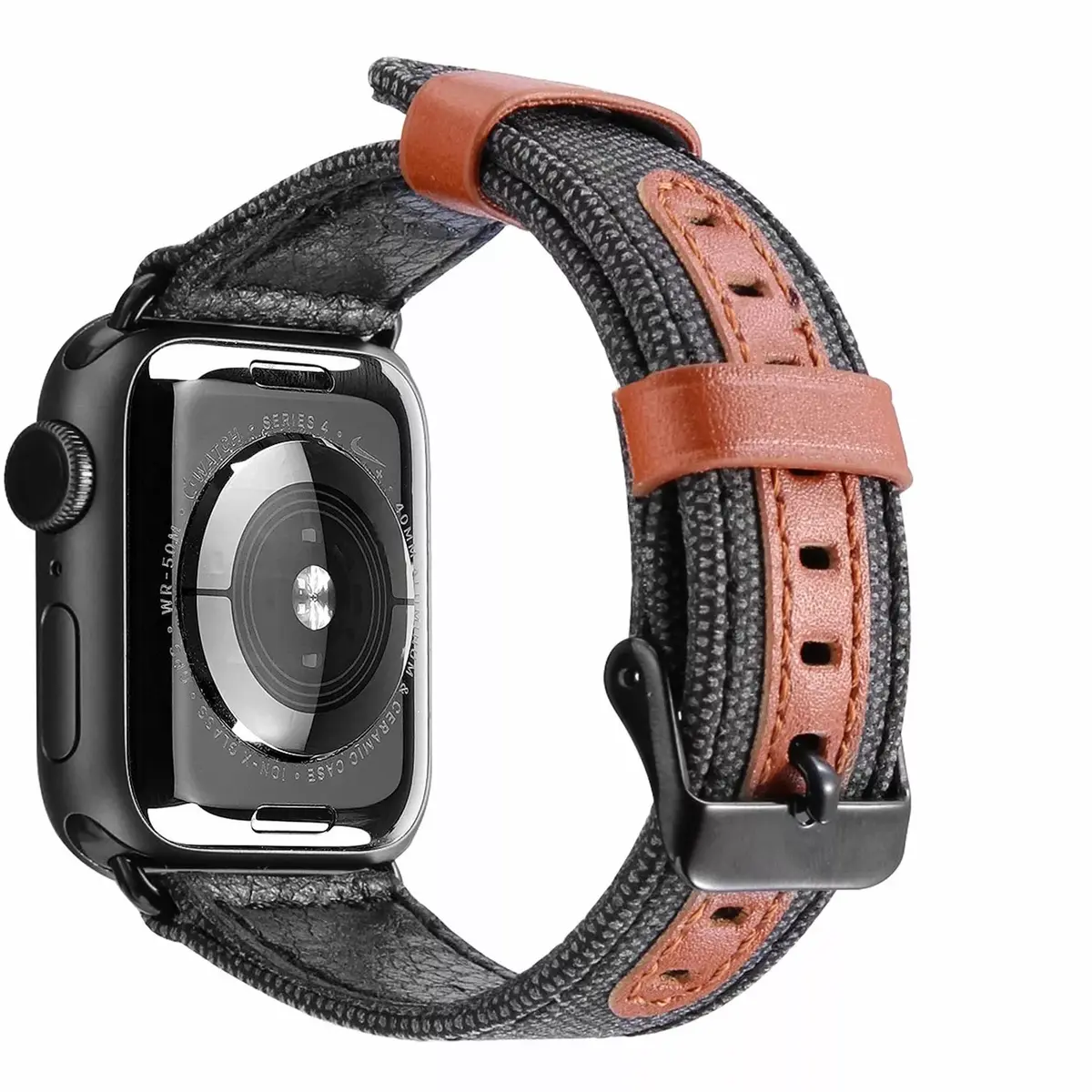 Dux Ducis Canvas Leather Band DUX-CV-3840-BK для Apple Watch Photo 2