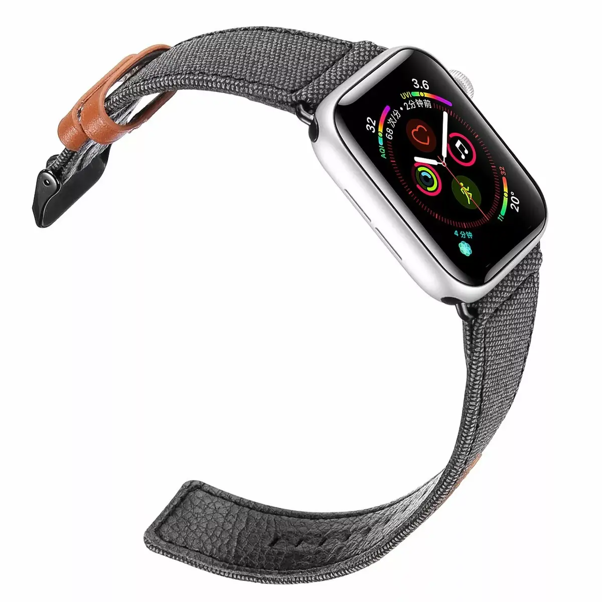 Dux Ducis Canvas Leather Band DUX-CV-3840-BK для Apple Watch Photo 3