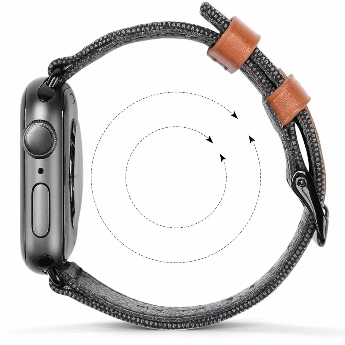Dux Ducis Canvas Leather Band DUX-CV-3840-BK для Apple Watch Photo 4