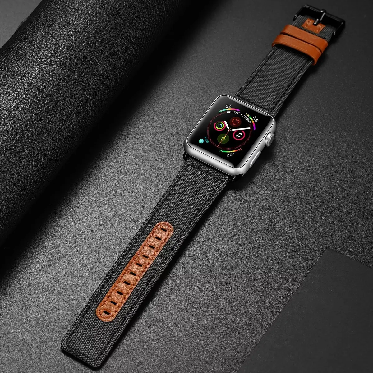 Dux Ducis Canvas Leather Band DUX-CV-3840-BK для Apple Watch Photo 6