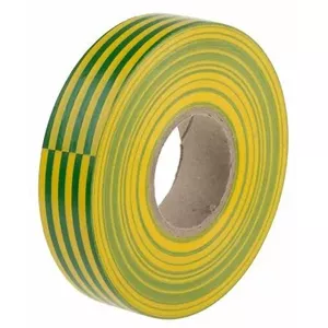 Elektriskās izolācijas lente ET-18/20-GY, 18 mm × 25 m, zaļi-dzeltena