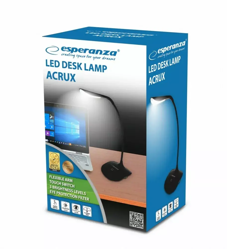 Galda lampa ESPERANZA Acrux Black LED Photo 2