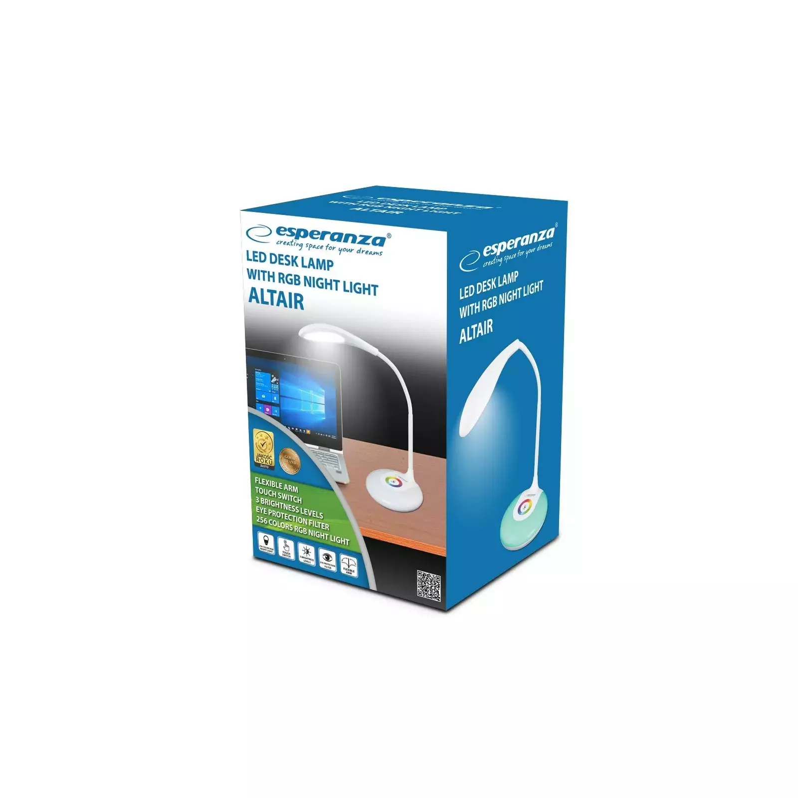 Esperanza eld102 led desk lamp altair with rgb night light white discount