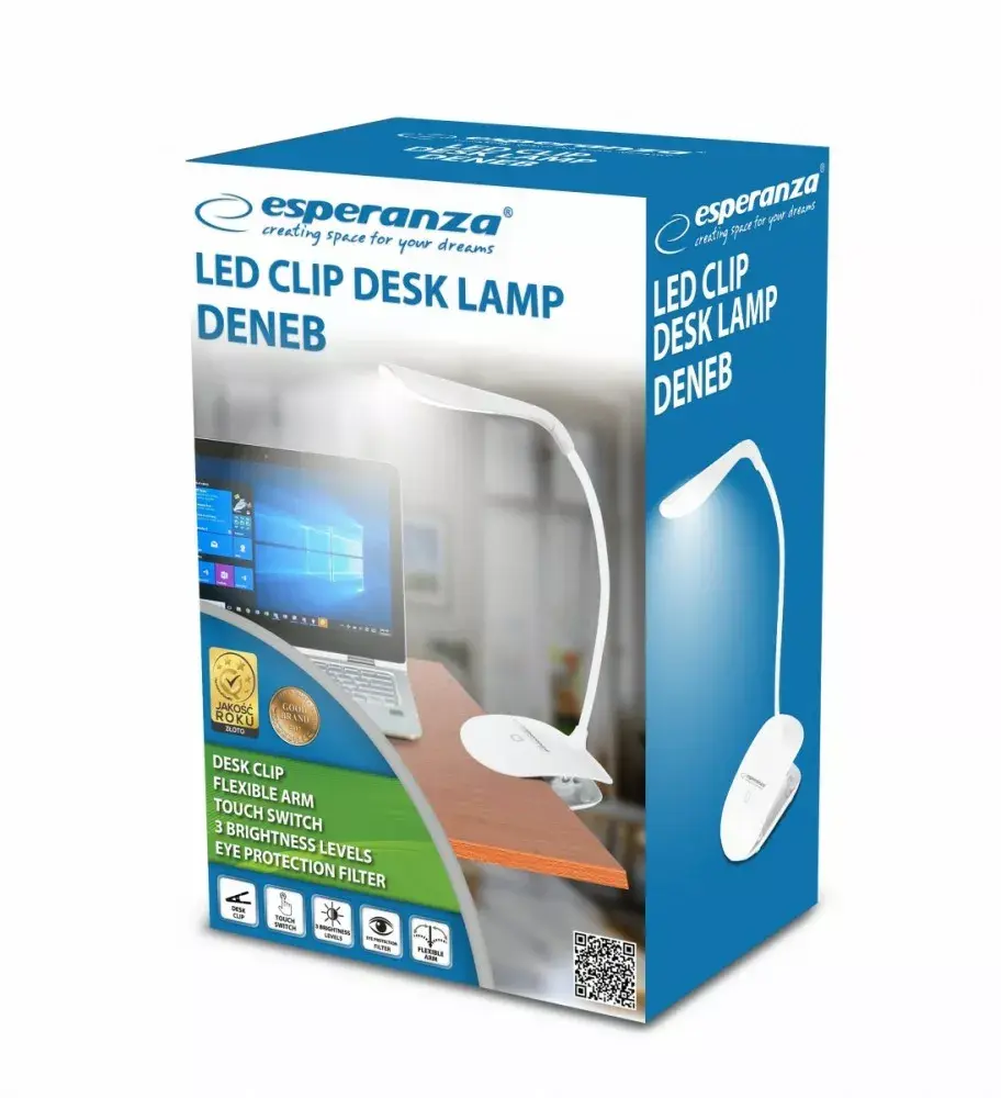 ESPERANZA LED galda lampa ar skavu ELD104W Photo 2