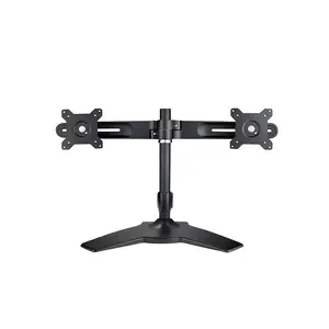 Desk Stand AG Neovo DMS-01D for 61 cm (24") displays, dual support, up to 24 kg, VESA 75x75–100x100, black/silver