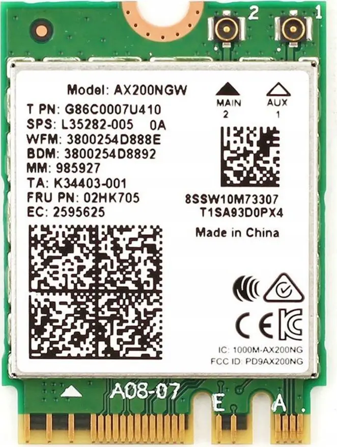 Intel Wi-Fi 6 AX200 (Gig+) AX200.NGWG.NV Photo 2