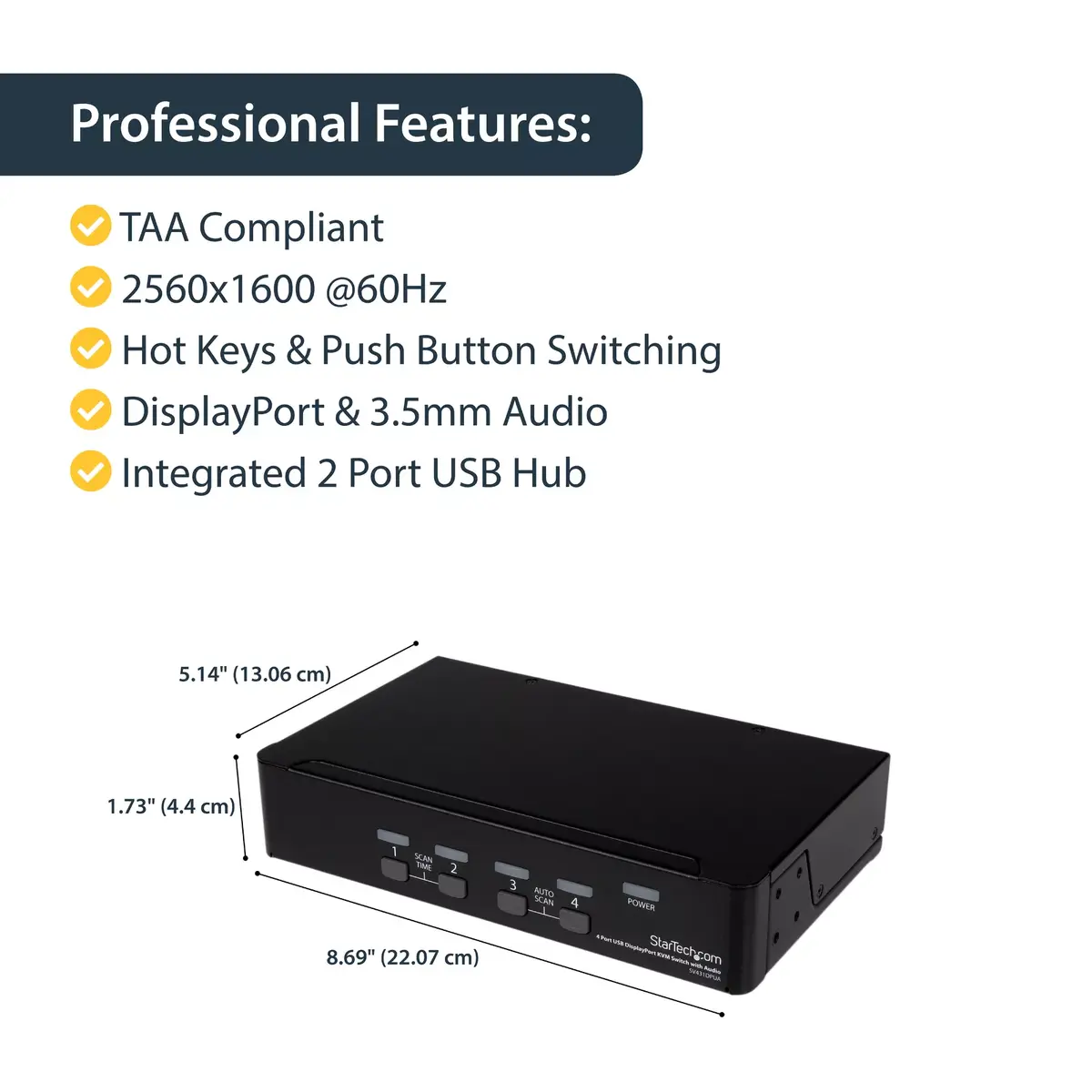 KVM slēdzis StarTech.com 4 porti USB DisplayPort Photo 6