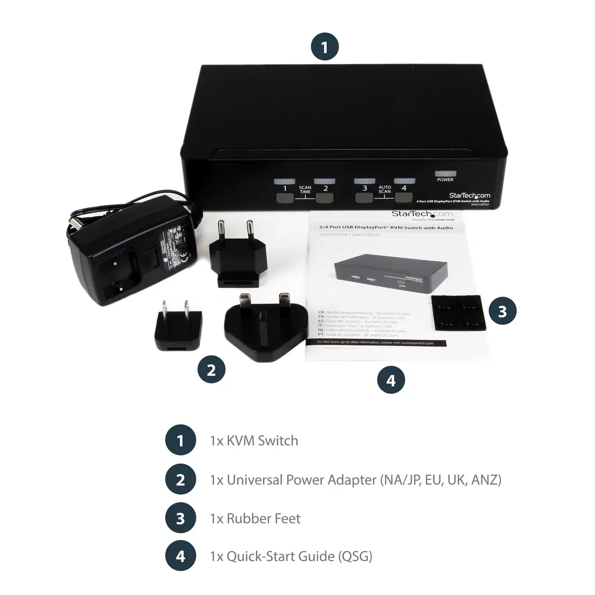 KVM slēdzis StarTech.com 4 porti USB DisplayPort Photo 10