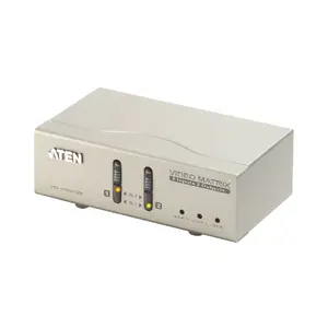 Video switch ATEN VS0202 VGA 2-input to 1-output, metal, max distance 30 m, includes VGA cables